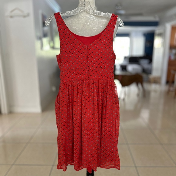 Maurices Red Sleeveless Scoop Neck Sundress - Picture 2 of 3